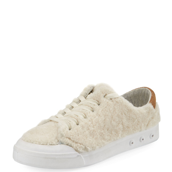 Rag and Bone Standard Issue Shearling Fur Sneakers - Picture 1 of 8